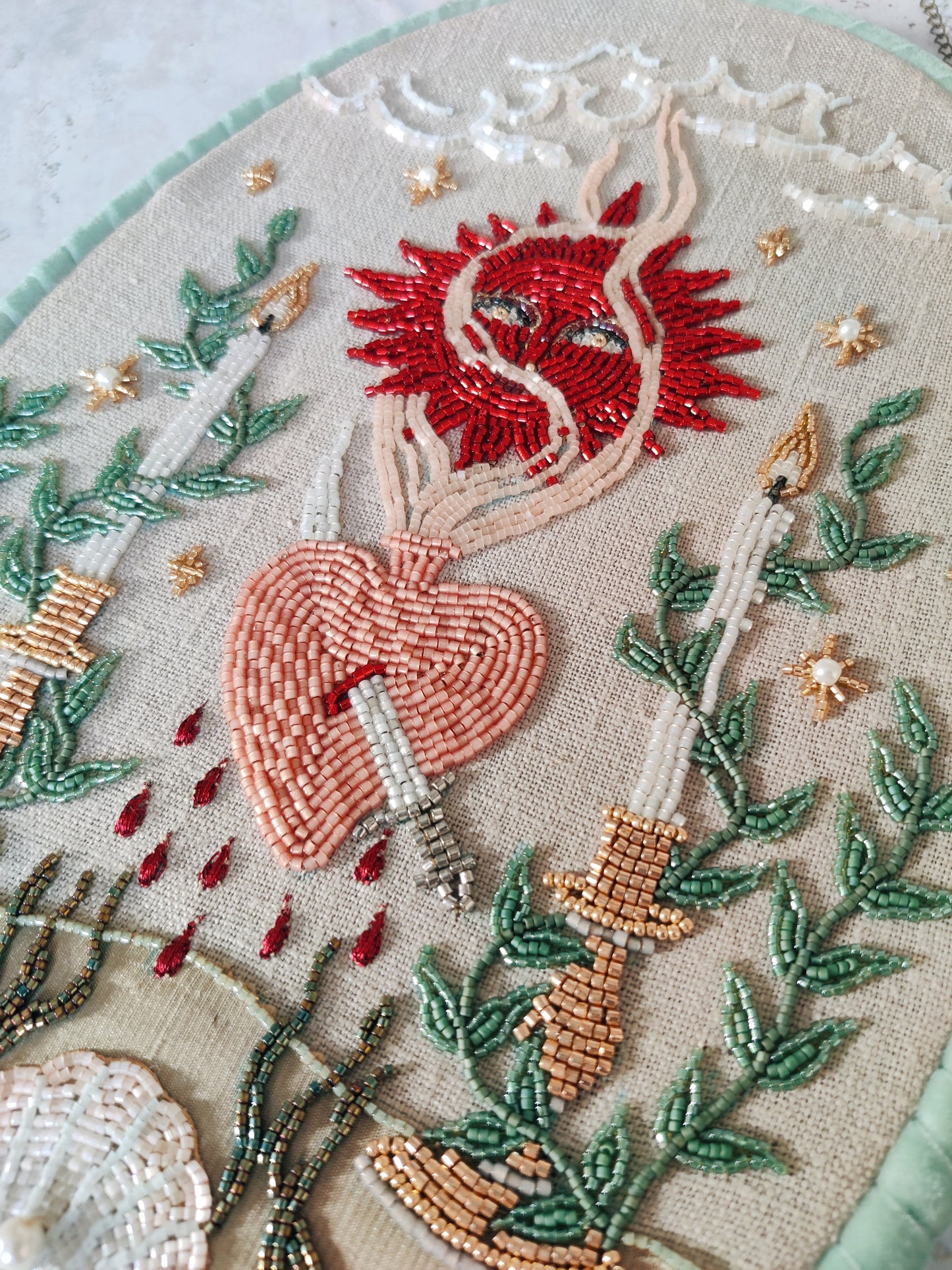 The Ceremony Bead Embroidered Artwork