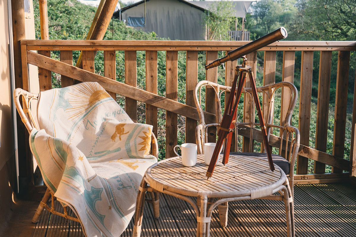 Woven Recycled Cotton Blanket - Wanderers, Lifestyle 2